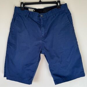 Volcom Chino Shorts Dark Blue Men’s 32 Casual Comfortable Relaxed Outdoor